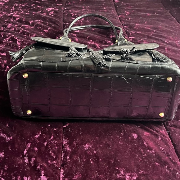 Suarez Genuine Alligator Black Bag - Picture 3 of 10